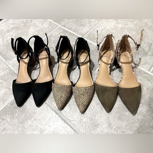 Crown Vintage Pointed Toe Block Heel - Set of 3 - Size 7.5 Women’s